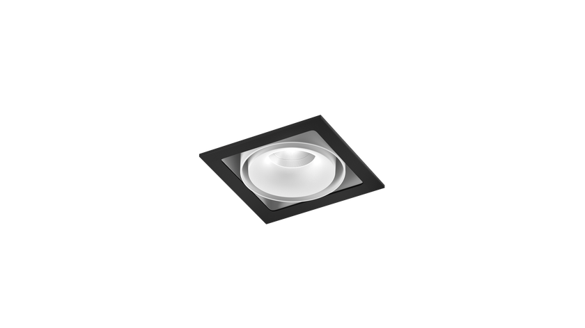TEMA X1 FRAME WHITE-BLACK встраиваемый светодиодный светильник с рамкой 10,2 Вт