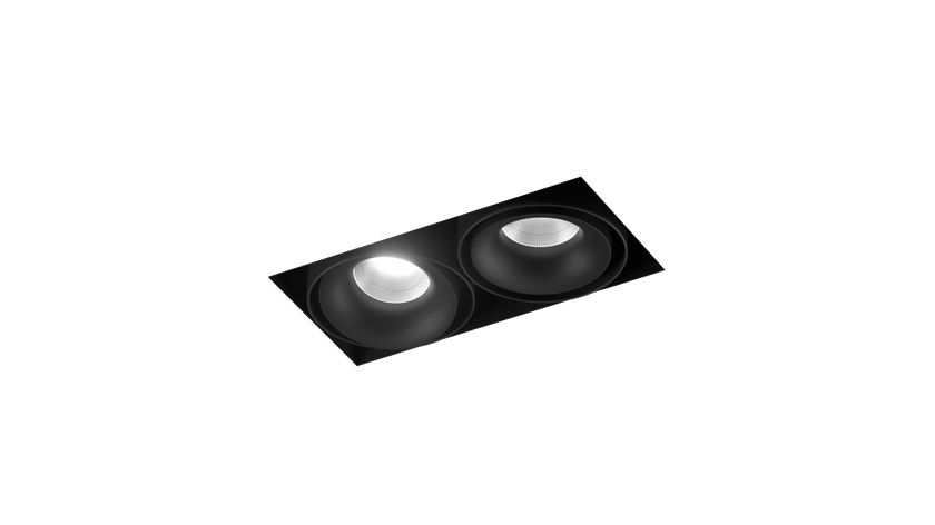 TEMA X2 NOFRAME BLACK встраиваемый безрамочный светодиодный светильник 20,4 Вт